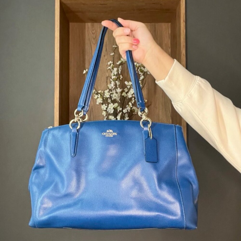 Coach blue leather "Christie" purse